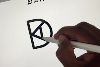 create a unique name logo by merging the name letters