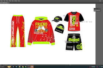 do custom hoodie design or clothing design or teck pack