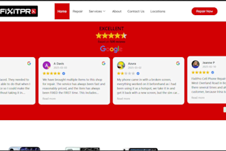 create a professional cell phone repair wordpress website with booking form
