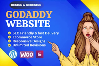 design godddy website, godaddy ecommerce, godaddy website
