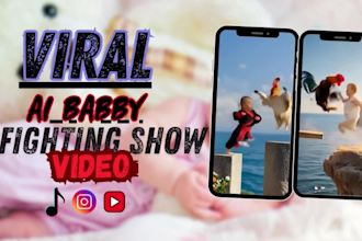 create a stunning viral ai baby fighting show video ai baby videos baby