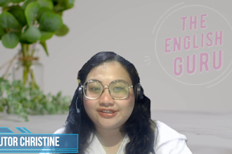 tutor english language for kids and adult 1on1 class