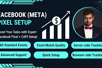 set up facebook pixel, capi, ga4, server side tracking in your website