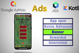 add all kinds of admob ads for your android app using jetpack compose and kotlin