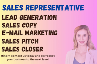 be your sales closer, linkedin leads, virtual assistant, b2b lead, sales expert