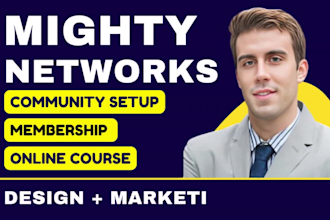 setup mighty networks space, community membership, online course, landing page