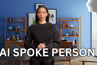 create an  ai spokesperson video with a human avatar perfectly in any language
