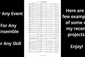 compose or arrange music for any ensemble