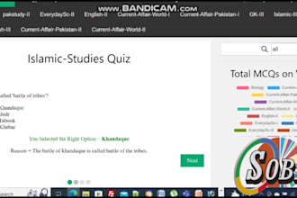 make mcqs website or online quiz