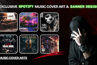 do classic spotify banner design or music cover art for your album or singles