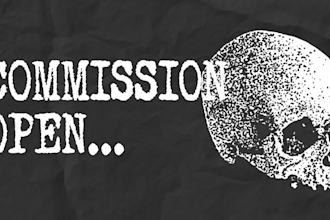 create anything dark art, horror illustration for band or brand merch