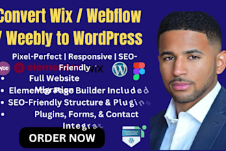 website migration clone website wix to wordpress shopify webflow to wordpress