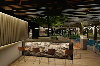 restaurant interior design and renders