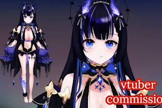 design and rig tabletop live2d vtuber model for vtuber studio, vtuber streamers