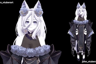 draw and rig live2d vtuber model art, vtuber commission fan art oc, vtuber asset