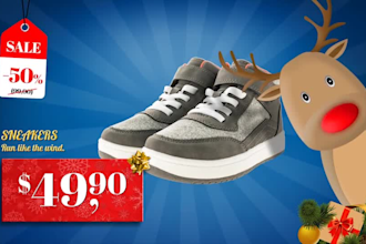 create christmas sale video ads and promos