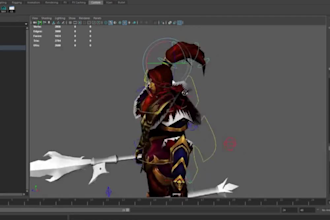 create 3d characters, rig, texture, animate for games