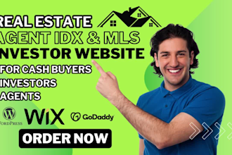 wordpress real estate agent idx mls investor website landing page wix website