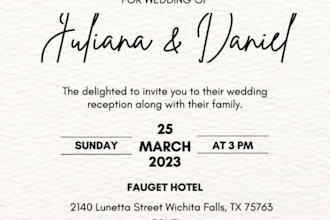 design an invitation, birthday, wedding, baby shower, party
