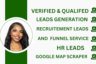 provide verified HR leads recruitment leads b2b leads google maps scraping