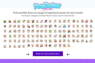 do high quality semi custom templates twitch or kick emotes for your stream