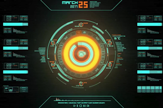 hologram animation, 3d futuristic hologram video, 3d hologram fan 3d logo intro
