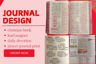 format, design christian book, lead magnet, daily devotion, prayer journal print