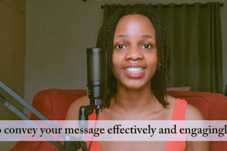 record a dynamic conversational female voice over in english
