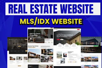 design wordpress real estate agent idx mls or real eatate website landing page