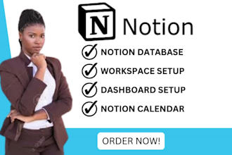 professionally build custom template for business, notion workspace, database