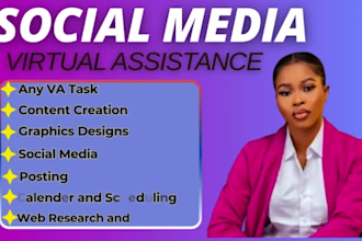 be your personal virtual assistant and social media manager