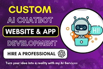 develop ai chatbot chatgpt ai mobile app, ai website, ai saas app ai software