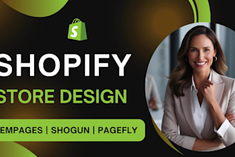 design shopify landing page shopify store product page, shogun pagefly gempages