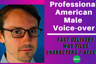 record a casual or funny american male english voice over