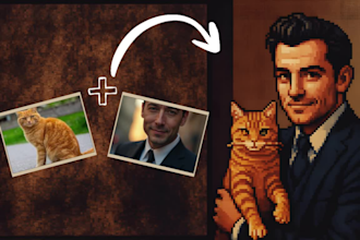 create custom pixel art portraits of you and your pet