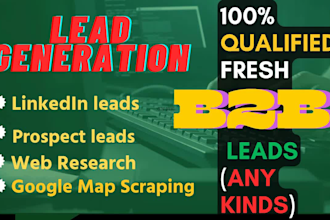 google map scraping, for b2b lead generation, as a virtual assistant