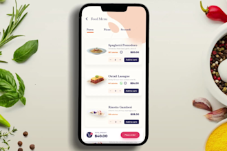 develop ai food delivery app ,restaurant app with online ordering system