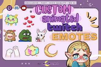 create custom animated emotes for twitch, kick or discord