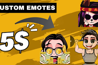 create cute chibi twitch emotes for streamers