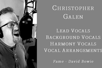 be a professional male singer and vocalist for your song