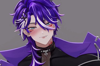 draw 2d vtuber model pngtuber and rig live 2d vtuber model for avatar streamer