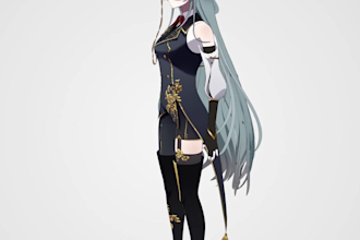 design and rig live 2d vtuber model 2dvtuber model vtuber commission 2d anime