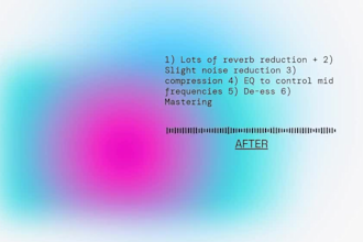 edit, clean, fix and improve your audio