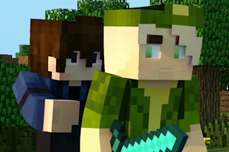 do an animation of minecraft