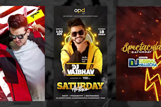 do top notch motion flyers for party, club, other events