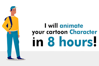 create custom animated gifs or website animation for you