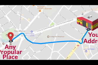 do google map, zoom animation and point your location