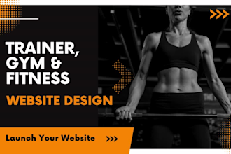 design gym fitness or personal trainer website