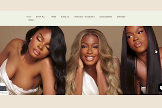 design hair extension website hair extension shopify store