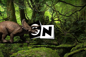 make amazing dinosaur video in front of your logo